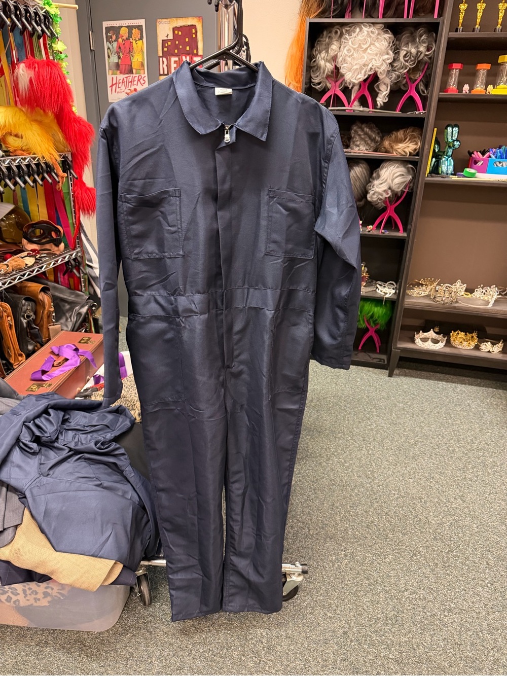 Kids Blue Zip Front Jumpsuit Size 2XL